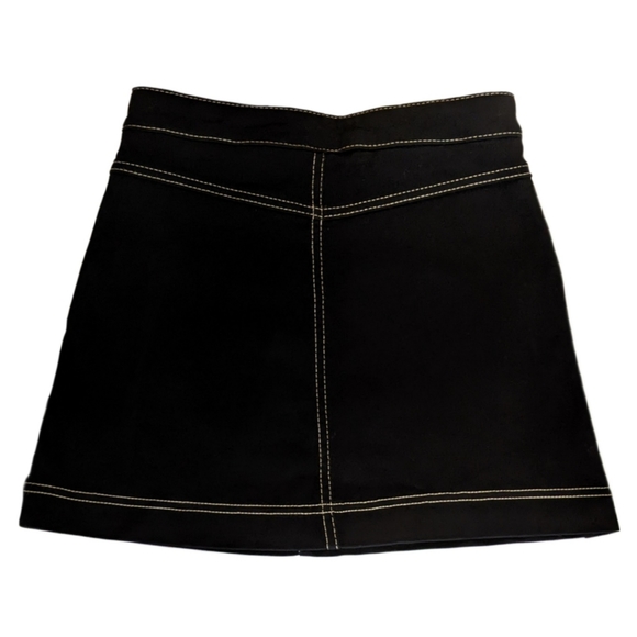 2/$25 Zara high waisted black denim mini jean skirt - Picture 4 of 5